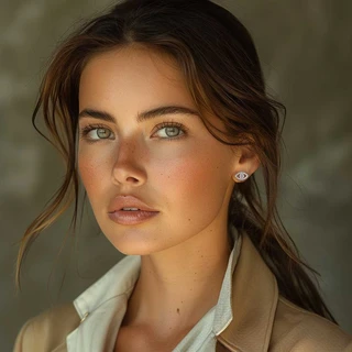 זוג עגילים עין הרע מכסף משובץ