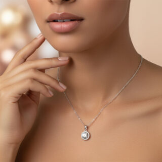 שרשרת אלין מכסף משובץ