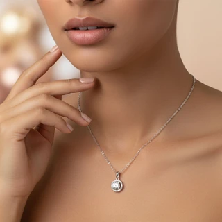 שרשרת אלין מכסף משובץ