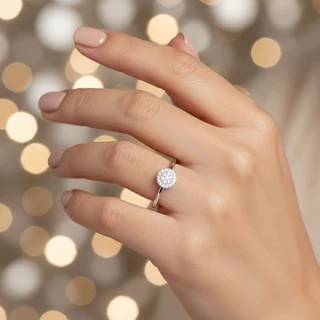 טבעת לרה מכסף משובץ