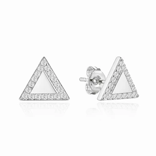 זוג עגילים משולש מכסף