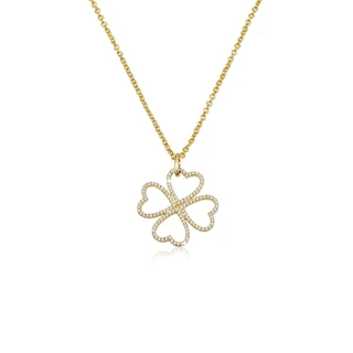 שרשרת תילתן קטן גולדפילד משובץ