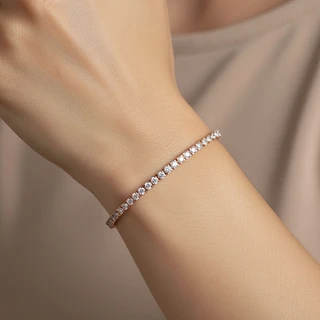 צמיד טניס רוז גולד משובץ דגם T2