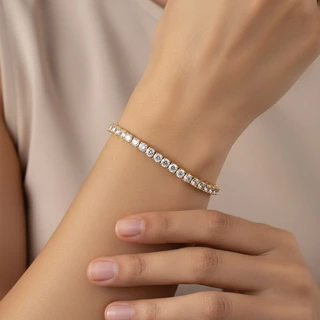 צמיד טניס גולדפילד משובץ דגם T1