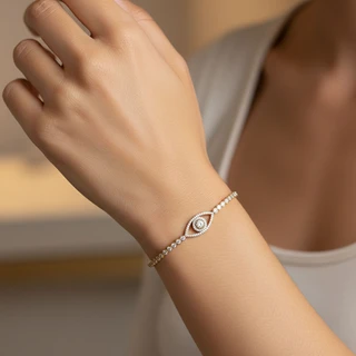 צמיד עין הרע גולדפילד משובץ