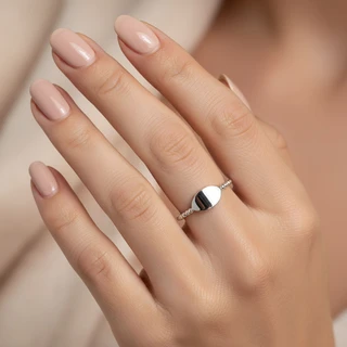 טבעת ניקי מכסף בחריטה אישית