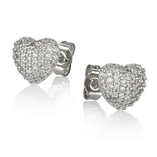 זוג-עגילים-לב-מנופח-מכסף