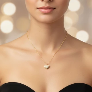 שרשרת לב גולדפילד בחריטה אישית - דגם H8