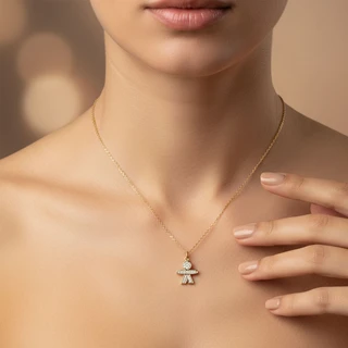 שרשרת ילד גולדפילד משובץ