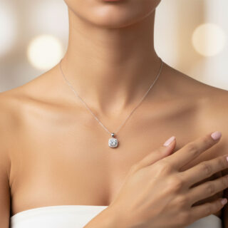 שרשרת רייצ'ל מכסף משובץ