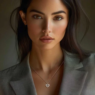 שרשרת לב מכסף בחריטה אישית - דגם H8