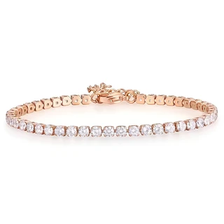 צמיד טניס מפלדת אל חלד בציפוי זהב אדום דגם B220