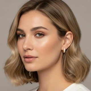 זוג עגילים אלונה מגולדפילד משובץ