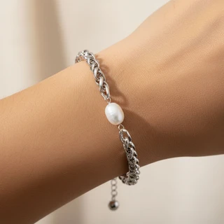 צמיד מאיה עם פנינה מלאכותית