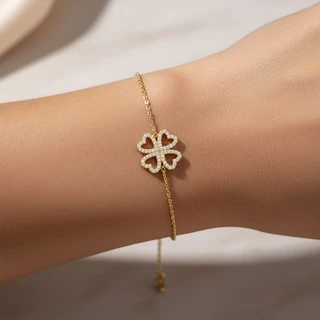 צמיד תילתן גולדפילד משובץ