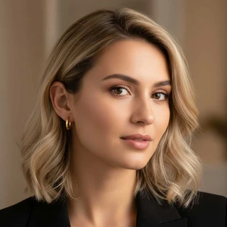 זוג עגילים חישוק C5 בציפוי זהב