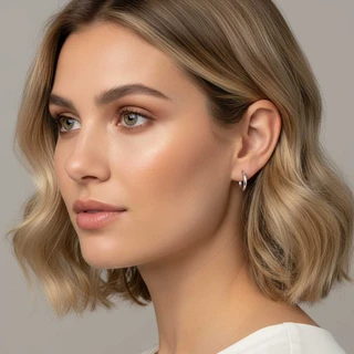 זוג עגילים חישוק C5