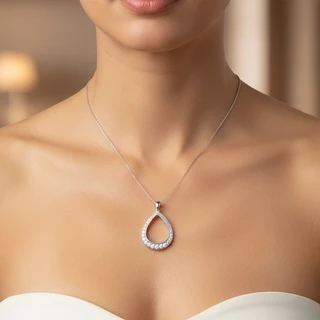 שרשרת אלבי מכסף משובץ