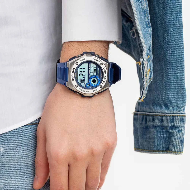 שעון יד דיגיטלי קסיו דגם - CASIO MWD-100H-2AVDF שעון יד דיגיטלי קסיו דגם - CASIO MWD-100H-2AVDF