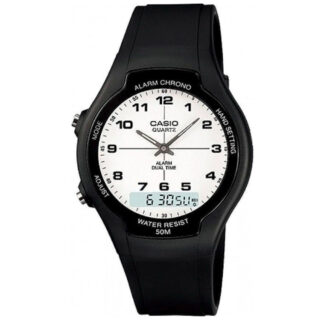 שעון יד דיגיטלי ואלוגי קסיו דגם - CASIO AW-90H-7BVDF