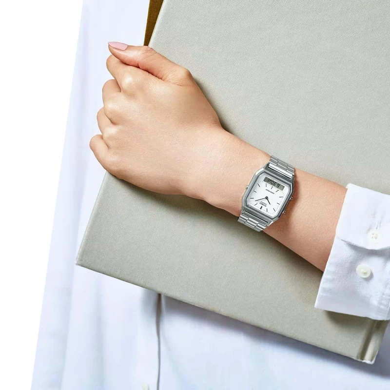 שעון יד דיגיטלי ואלוגי קסיו דגם - CASIO AQ-230A-7DMQ שעון יד דיגיטלי ואלוגי קסיו דגם - CASIO AQ-230A-7DMQ