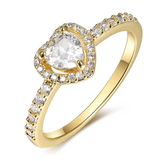 טבעת לב H12 גולדפילד משובצת