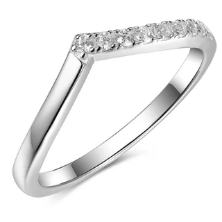 טבעת לוריין מכסף משובץ