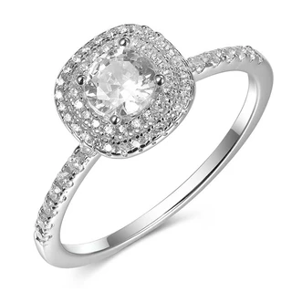 טבעת סאני מכסף משובץ