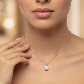 שרשרת לינדה רוז גולד משובץ