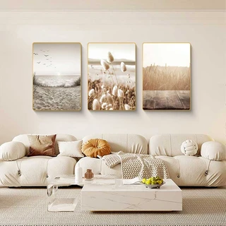 סט שלישיית תמונות קיר קריסטל פורצלן דמוי זכוכית דגם SWP1