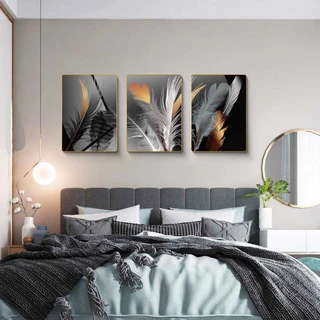 סט שלישיית תמונות קיר מעוצבות קריסטל פורצלן דמוי זכוכית דגם SWP6