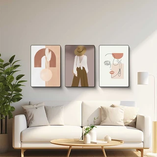 סט שלישיית תמונות קיר מעוצבות קריסטל פורצלן דמוי זכוכית דגם SWP8