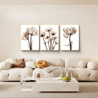 סט שלישיית תמונות קיר מעוצבות קריסטל פורצלן דמוי זכוכית דגם SWP5