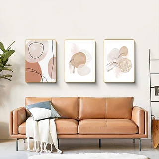 סט שלישיית תמונות קיר מעוצבות קריסטל פורצלן דמוי זכוכית דגם SWP3