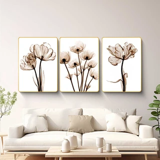 סט שלישיית תמונות קיר מעוצבות קריסטל פורצלן דמוי זכוכית דגם SWP5