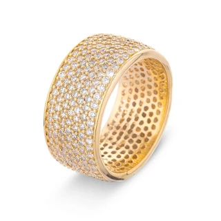 טבעת לגבר גולן גולדפילד בשיבוץ לבן