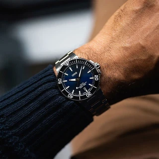 שעון אוריס יד 2 - ORIS AQUIS DATE 43 BLUE