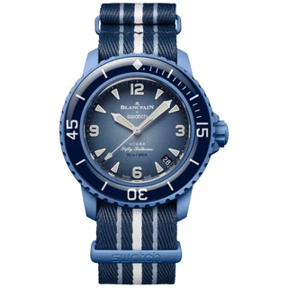 שעון סווטש בלאנקפיין לגבר יד 2 דגם – SWATCH × BLANCPAIN SO35A100 – 01 ראשית