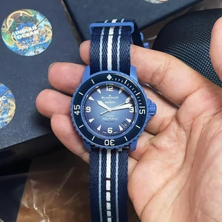 שעון סווטש בלאנקפיין לגבר יד 2 דגם – SWATCH × BLANCPAIN SO35A100 – 02 גלריה